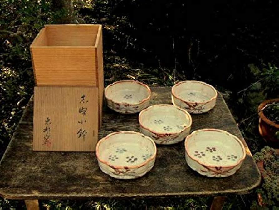 各務周海志野小鉢5個骨董古玩